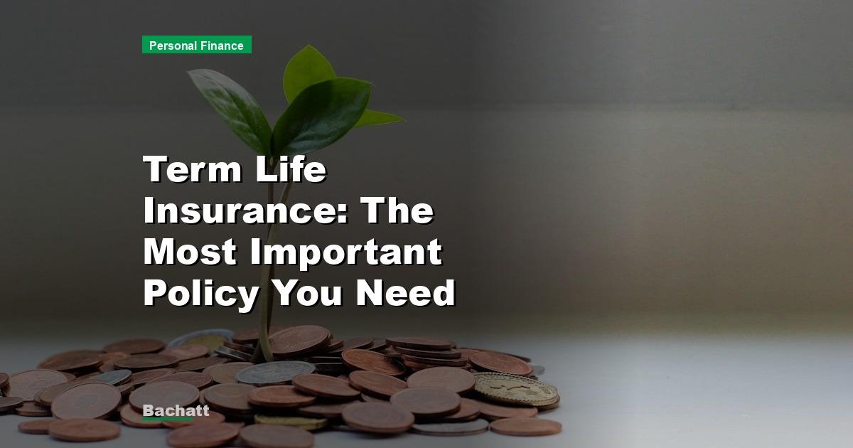 Term Life Insurance: The Most Important Policy You Need